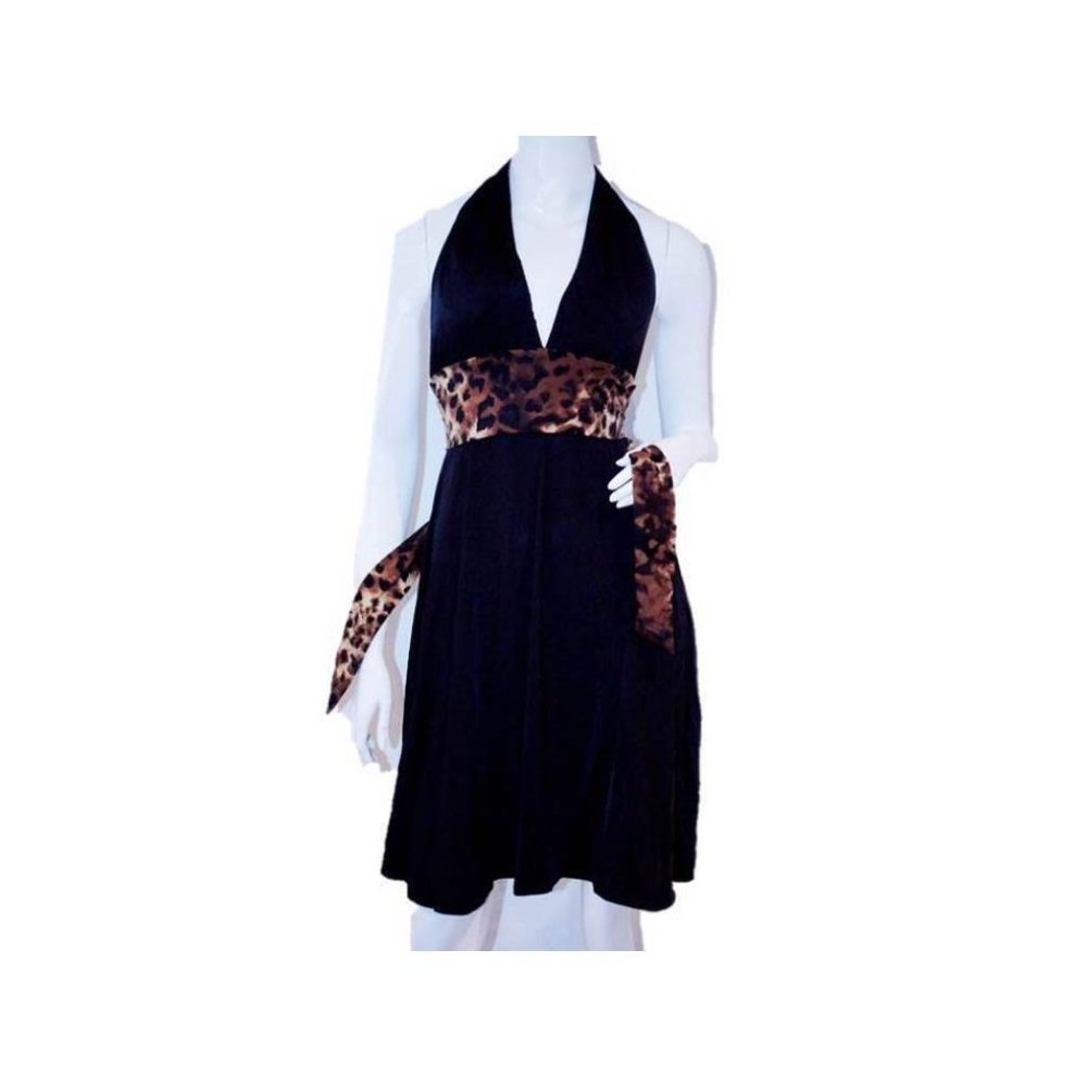 CARMEN MARC  VALVO Swimwear HALTER Leopard DRESS Summer